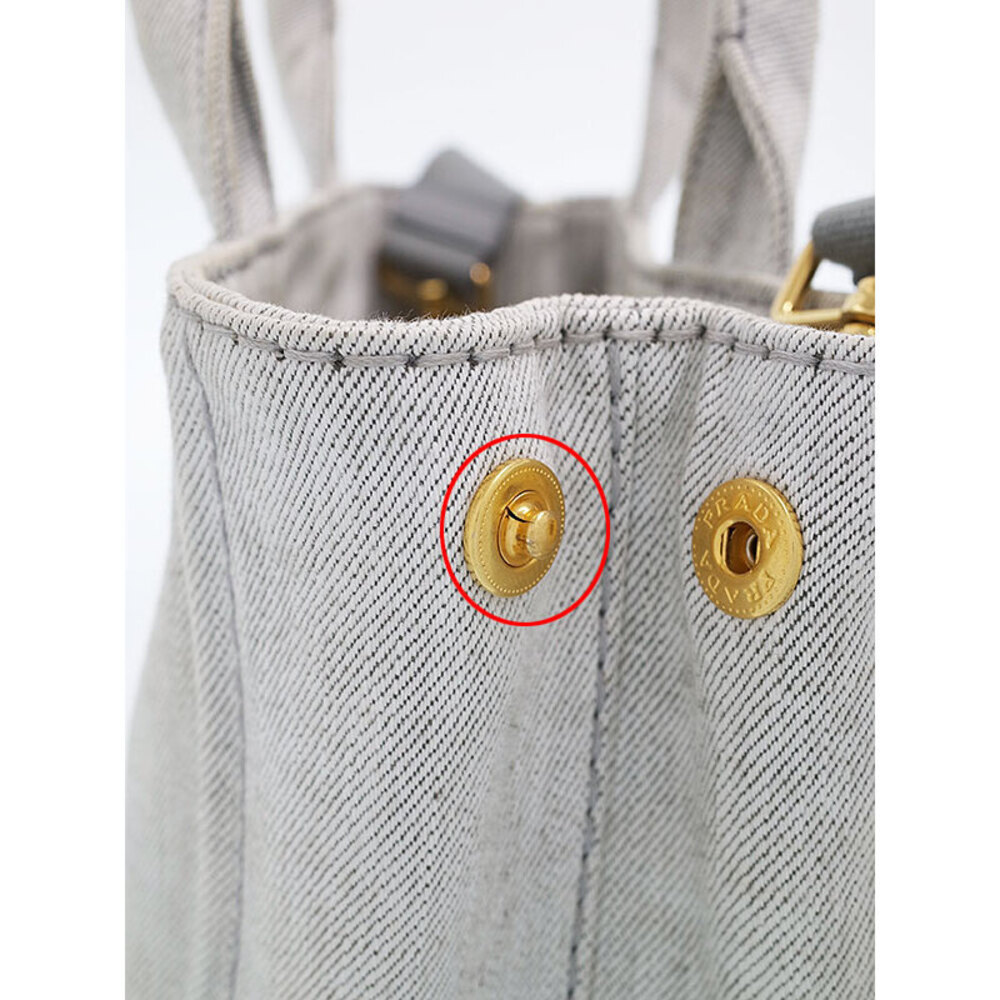 Prada 2way Canapa Denim Shoulder Bag - Picture 5 of 9